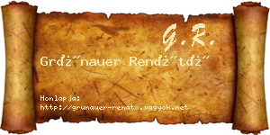 Grünauer Renátó névjegykártya