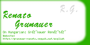 renato grunauer business card